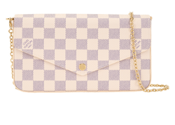 Felicie Pochette, Canvas, Damier Azur, NFC, DB/B/P, 3*